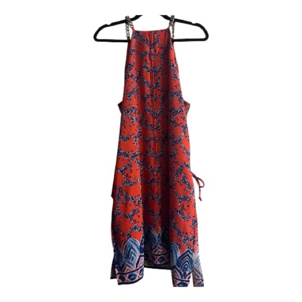 Lilly Pulitzer Pearl Romper Heebee Zeebees gold chain straps coral blue 16 - Picture 7 of 7